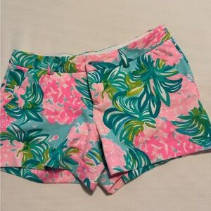 Lily Pulitzer Floral Pink and Green Women's Shorts